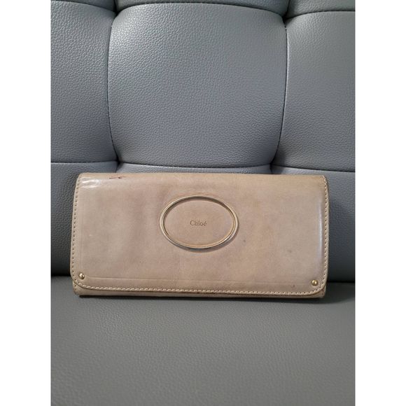 Chloe Handbags - Chloe Beige Bifold Long Wallet.
